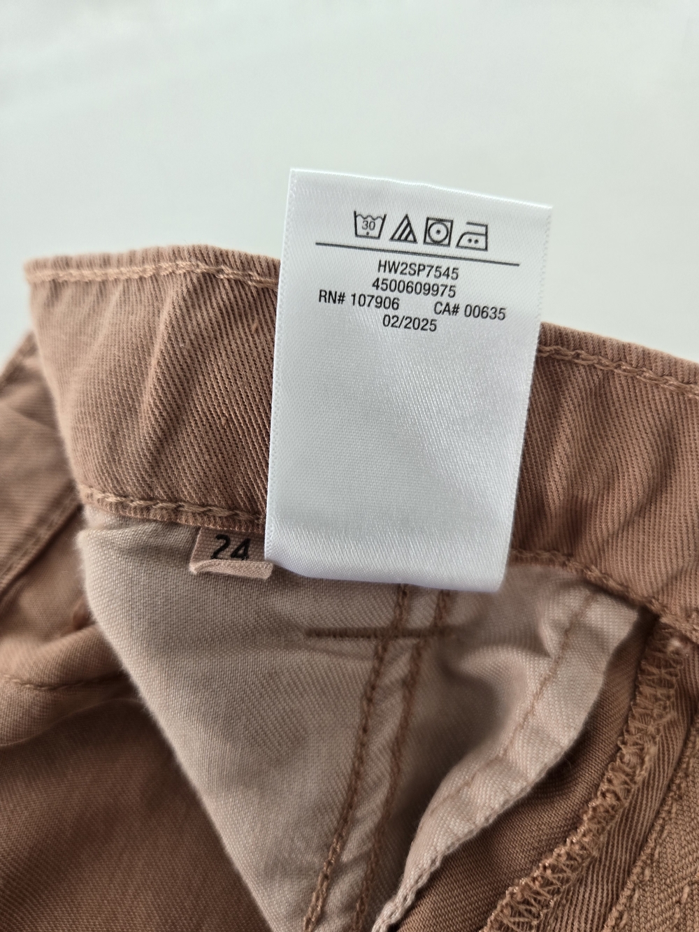 Hudson Jeans Wide-Leg Draw-Tie Pants in Camel Size 24 - Picture 13 of 15